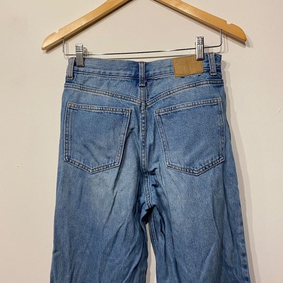 Weekday Rail Mid Rise Loose Baggy Fit Wide Leg Jeans Size 25 - Picture 3 of 4